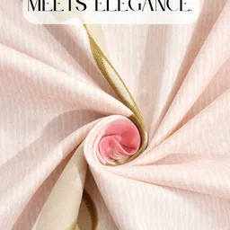 bsb home Pink & Peach-Coloured Floral 210 TC Queen Bedsheet with 2 Pillow Covers image 4