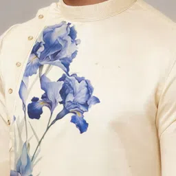 PulseIQ Men Floral Printed Kurta with Pyjama image 2