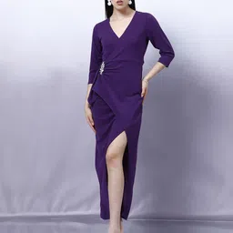 Shally Bhasin by Athena Women V-Neck Wrap Maxi Dress-image-87