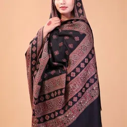 THE SHAWL STUDIO Women Ethnic Motifs Woven Design Shawl image 3