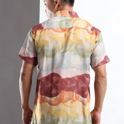THE BEETEL HOUSE Men Abstract Printed Spread Collar Casual Shirt image 4