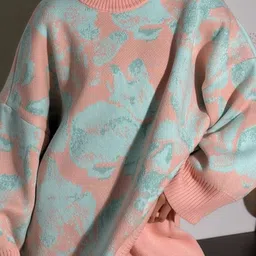 Mast & Harbour Pink Printed Long Sleeves Sweaters image 4