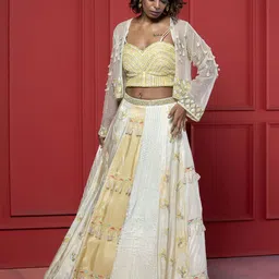 GloballyRonakRBafna Embroidered Beads And Stones Ready To Wear Lehenga Choli image 5