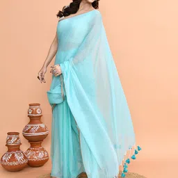 SPRISH Pure Cotton Khadi Saree image 3