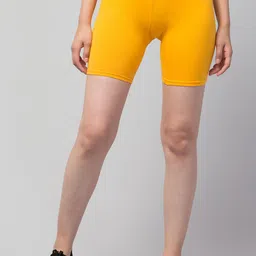 DRAXSTAR Women Pack Of 2 Skinny Fit Mid-Rise Cycling Sports Shorts image 2