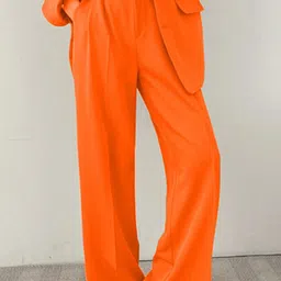 Outzidr Women Smart Slim Fit Pleated Trousers-picture-20