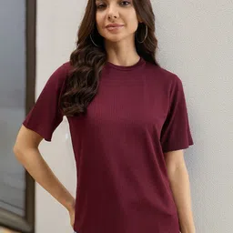 DressBerry Round Neck Regular Fit T-shirt-image-12
