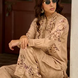 Anouk Women printed stone embroidered Co-ord Set-image-63