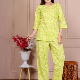 MURLI KURTI Printed Pure Cotton Round Neck Top With Trousers Co-Ords image 5