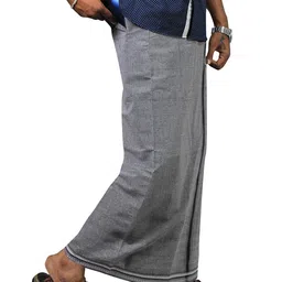 PRAKASAM COTTON Men Solid Cotton Adjustable Velcro Dhoti-image-62