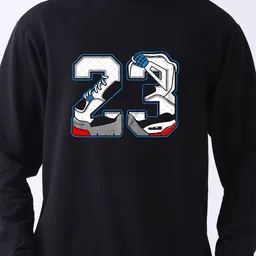 TheBTclub Men Typography Printed Round Neck Oversized Sweatshirt image 2