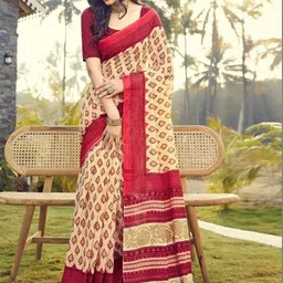 GEN Z TRENDS Ethnic Motifs Pure Cotton Saree image 4