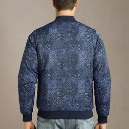 Louis Philippe Jeans Stand Collar Open Front Reversible Jacket image 3