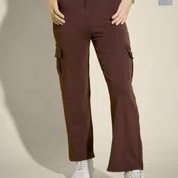 QIOA Women Relaxed High-Rise Cargos Trousers-picture-35