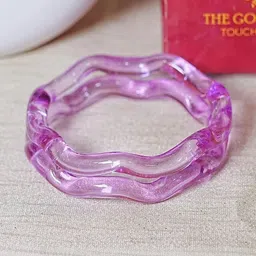 THE GOLDEN CASCADE Set of 2 Glass Bangles image 3