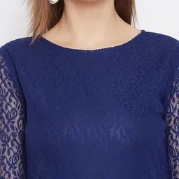 DressBerry Women Self Design A-Line Dress image 3