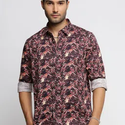 SHOWOFFFF Men Smart Slim Fit Printed Casual Shirt-picture-19