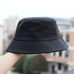 Infispace Men Black Solid Sun Hat image 4