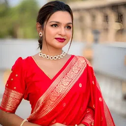 AVANTIKA FASHION Polka Dots Woven Design Zari Art Silk Kanjeevaram Saree image 2