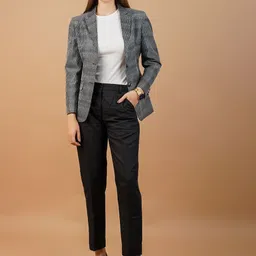 INDOPHILIA Self-Design Single-Breasted Casual Blazer-picture-24