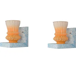 SOMIL Yellow Glass Cylinder Printed Wall Lamps-picture-42