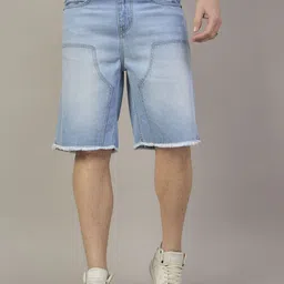 The Roadster Lifestyle Co Men Pure Cotton Relaxed Fit Cargo Shorts-image-56