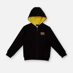 Pepe Jeans Boys Brand Logo Printed Hood Cotton Front-Open Sweatshirt-picture-12