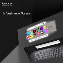 beyond appliances Eris 60cm Slant Android Chimney Filter-Less Auto Clean Wall Mounted Black 1500 CMH Chimney image 2