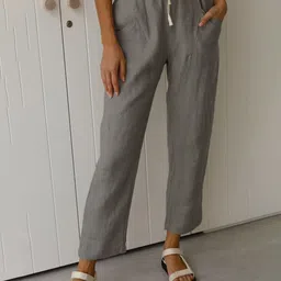 Outzidr Women Classic Straight Fit Low-Rise Trousers-image-68