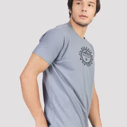 Greylongg Men Graphic Printed Round Neck Cotton T-shirt image 3