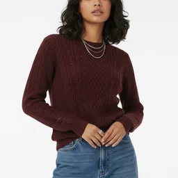 glitchez Cable Knit Pullover-image-2