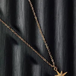 DressBerry Gold-Plated American Diamond Studded Star Shaped Chain-picture-10