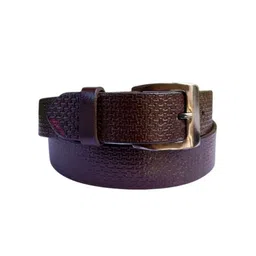 PERKED Men Textured Leather Belt image 5