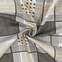 SWAYAM Ananda Yellow Printed Pure Cotton 210 TC Fitted Queen Bedsheet Set 1.98 x 1.82m image 3