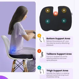 UltraCare PRO Black Memory Foam Filled Cotton Lightweight Therapedic Pillow image 5