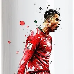 trendblend Ronaldo CR7 Stylish Printed Sipper Bottle Leakproof Gift 750 ml Water Bottle-picture-27