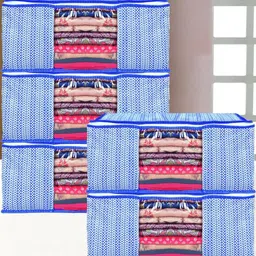 AMAK INC Blue Fabric Multi-Utility Wardrobe Organisers-image-86