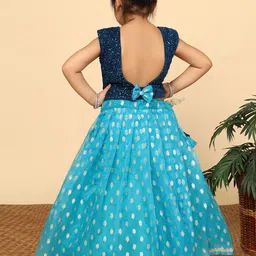 BAESD Girls Embroidered Sequinned Ready to Wear Lehenga & image 5