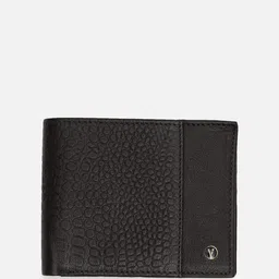 Van Heusen Men Geometric Textured Leather Two Fold Wallet image 4