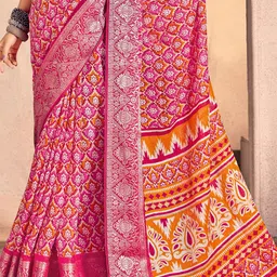 TIRA Ethnic Motifs Woven Design Pure Georgette Saree image 3