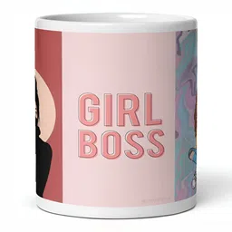 Mr UVD White Graphic Printed Ceramic Glossy Mug 350 ml image 2