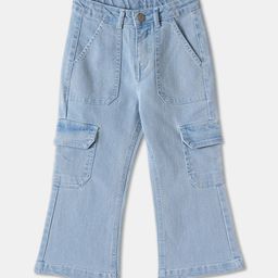 R&B Girls Regular Fit Mid-Rise Cargo Style Jeans-picture-34