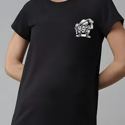 DressBerry Women Black Polyester Printed Tshirts-picture-23
