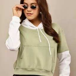 Moda Rapido Women Colourblocked Hooded Sweatshirt-image-93