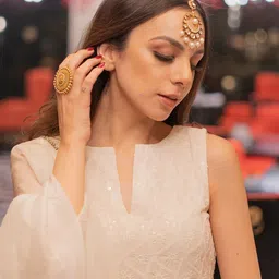 DIVASTRI Floral Embroidered Sequinned Kurta With Sharara And Dupatta image 2