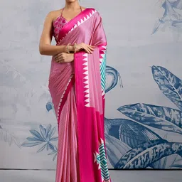 sareyavella Geometric Printed Pure Crepe Bagru Saree-picture-26