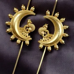 D9creation Gold-Plated Peacock Ear Cuff image 2