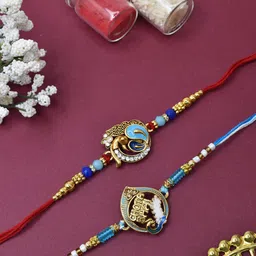 MEIRA JEWELLERY Set Of 2 Rakhi With Roli Chawal & Card-picture-29