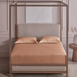 DDecor Brown Geometric Printed 300 TC Cotton Bedsheet Set 2.74 m X 2.74 m-image-40