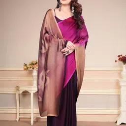 SUPERLAXMI Floral Pure Chiffon Saree image 5